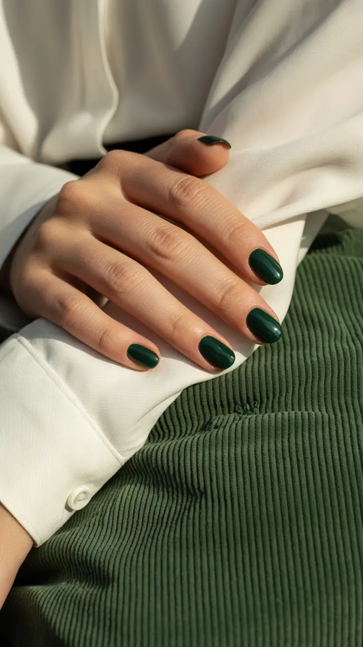 christmas nail color ideas 2025 Forest Velvet