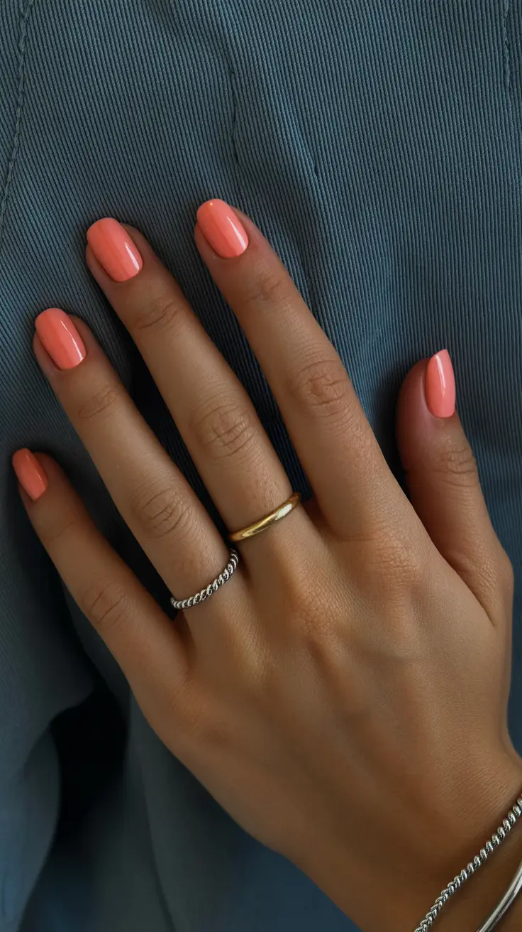 christmas nail design ideas 2025 soft coral