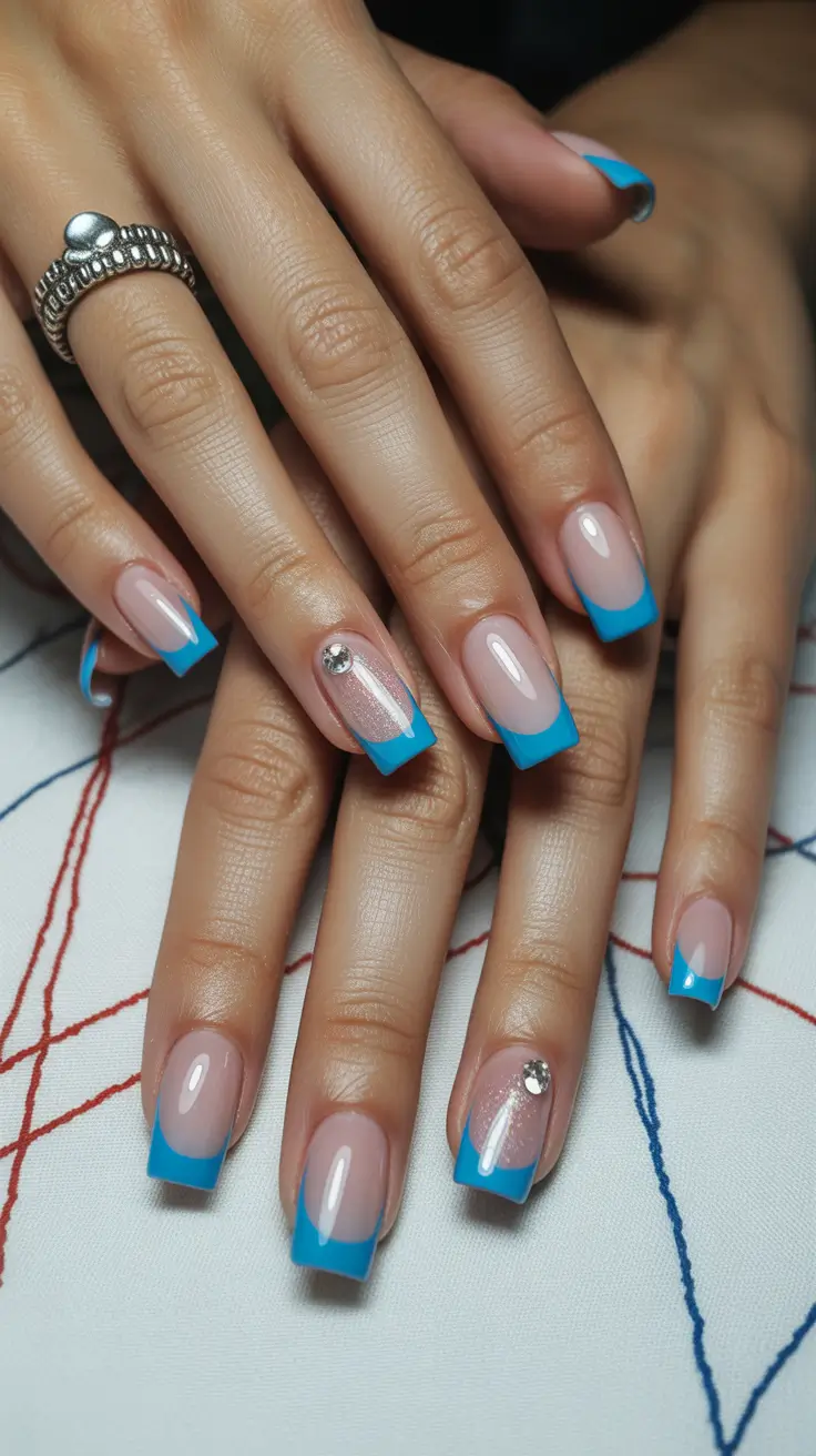 christmas nail design ideas 2025 frosty blue