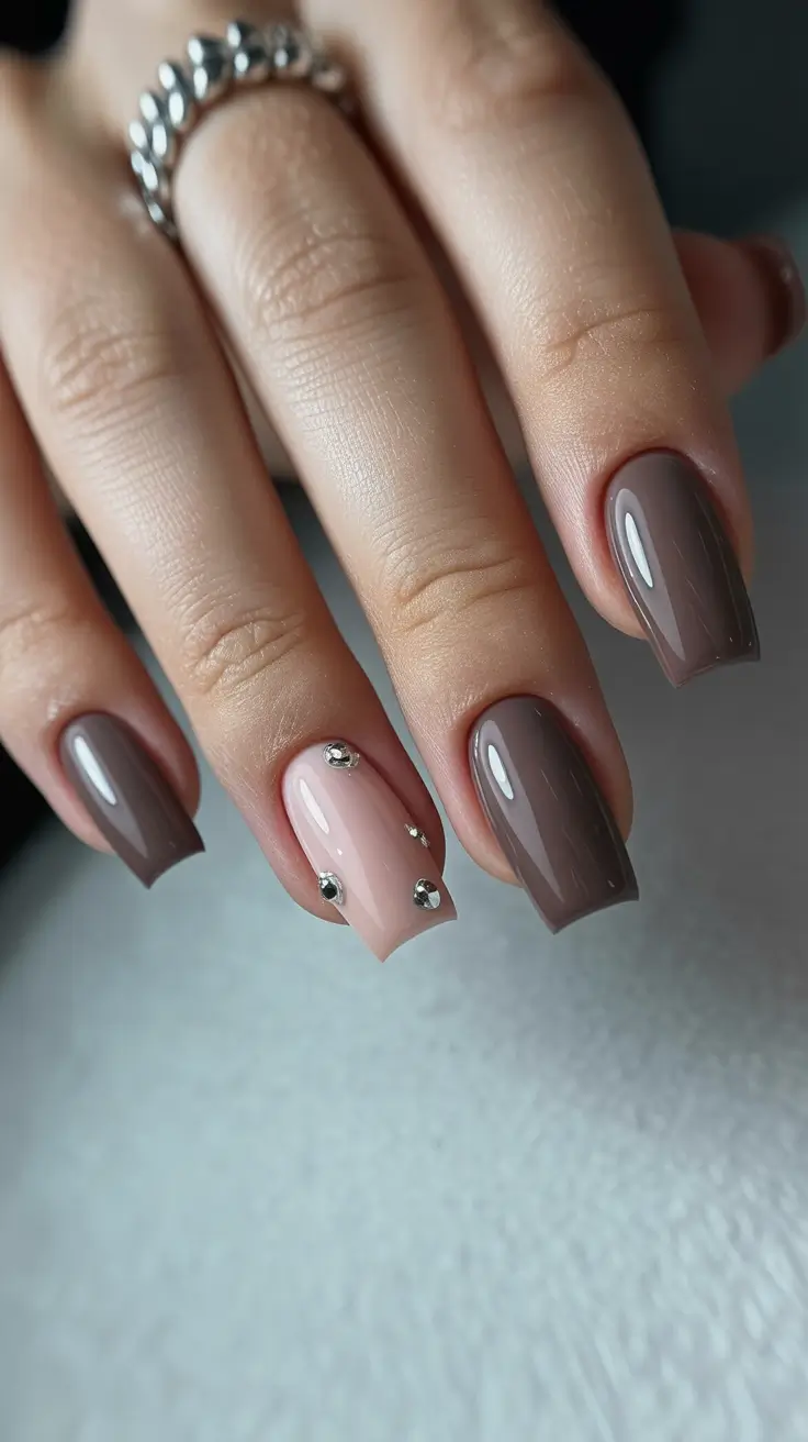 christmas nail design ideas 2025 chocolate caramel elegance