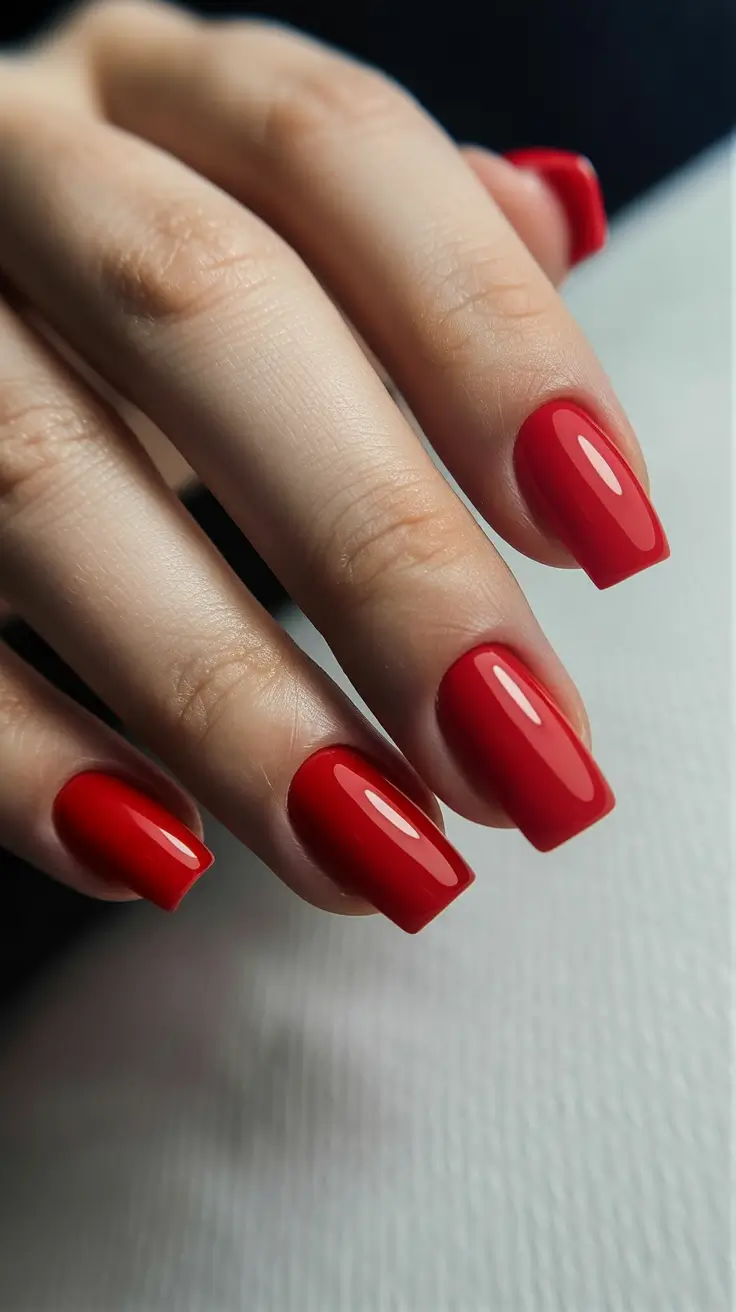 christmas nail design ideas 2025 classic red revival