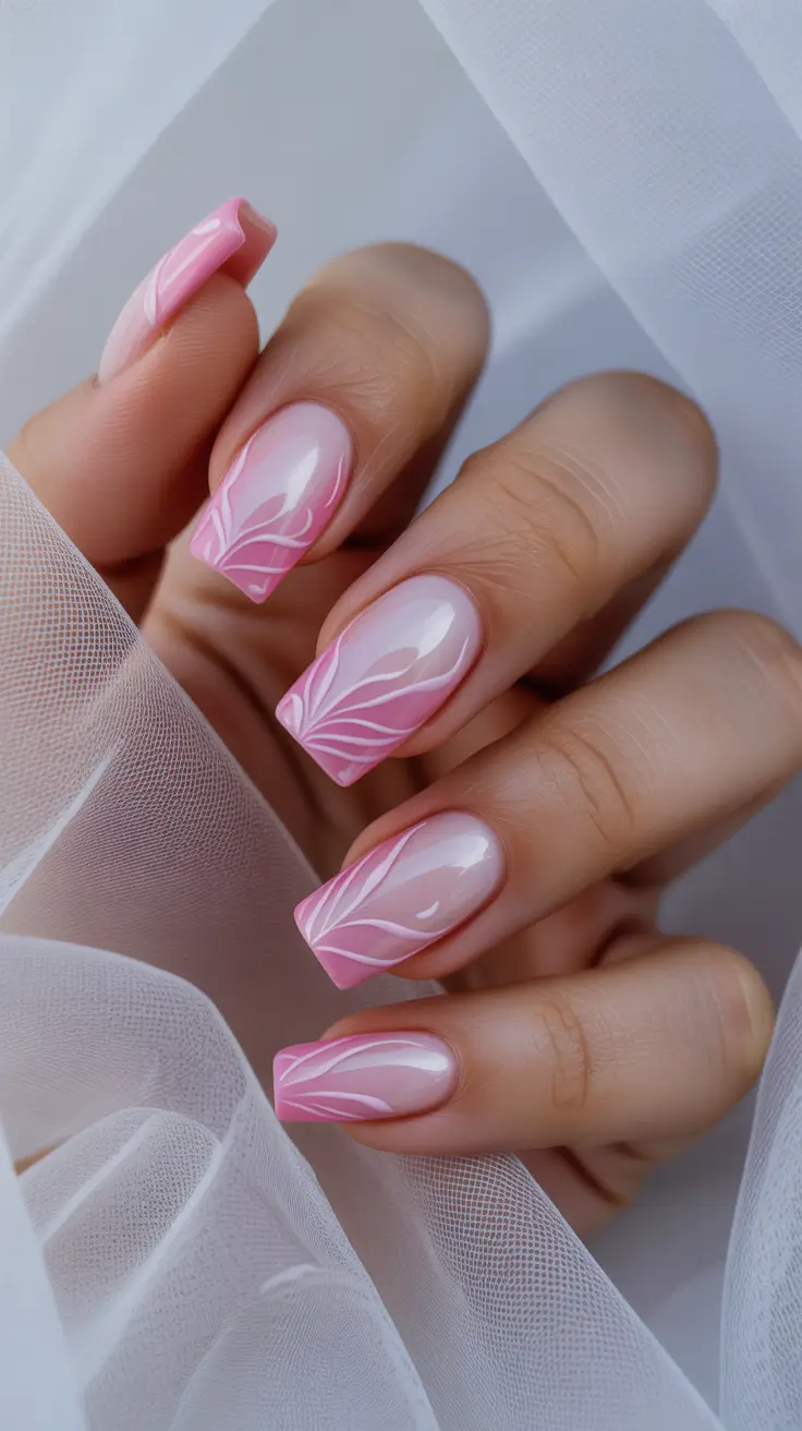 classy winter nails ideas 2025 - 2026 Frosted Petal Ballet