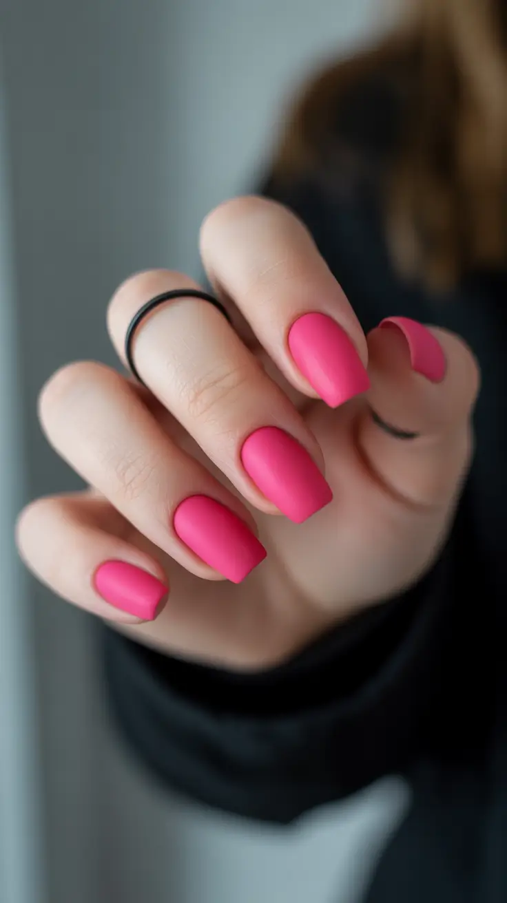 classy winter nails ideas 2025 - 2026 Matte Raspberry Frost