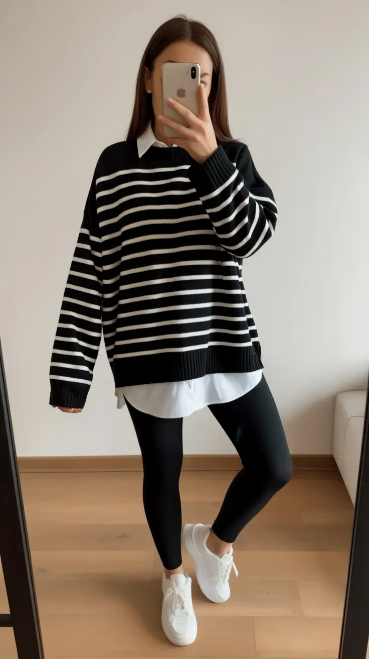 Cozy outfits to Wear in December 2025 Monochrome Stripes and Effortless Layers