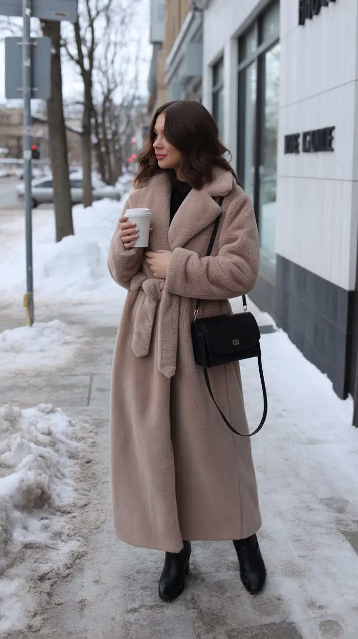 Cozy outfits to Wear in December 2025 Teddy Coat Dreams