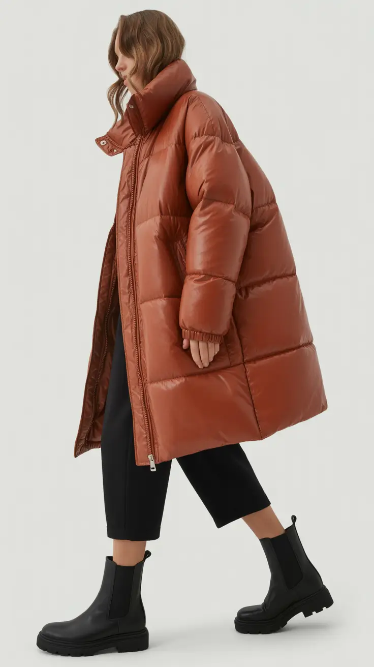 Cozy outfits to Wear in December 2025 Rust-Toned Puffers and City Boots