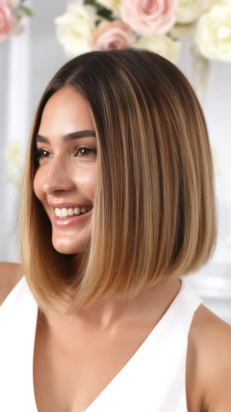 Cute Winter Haircuts 2025-2026 Inspiration Polished Caramel Bob
