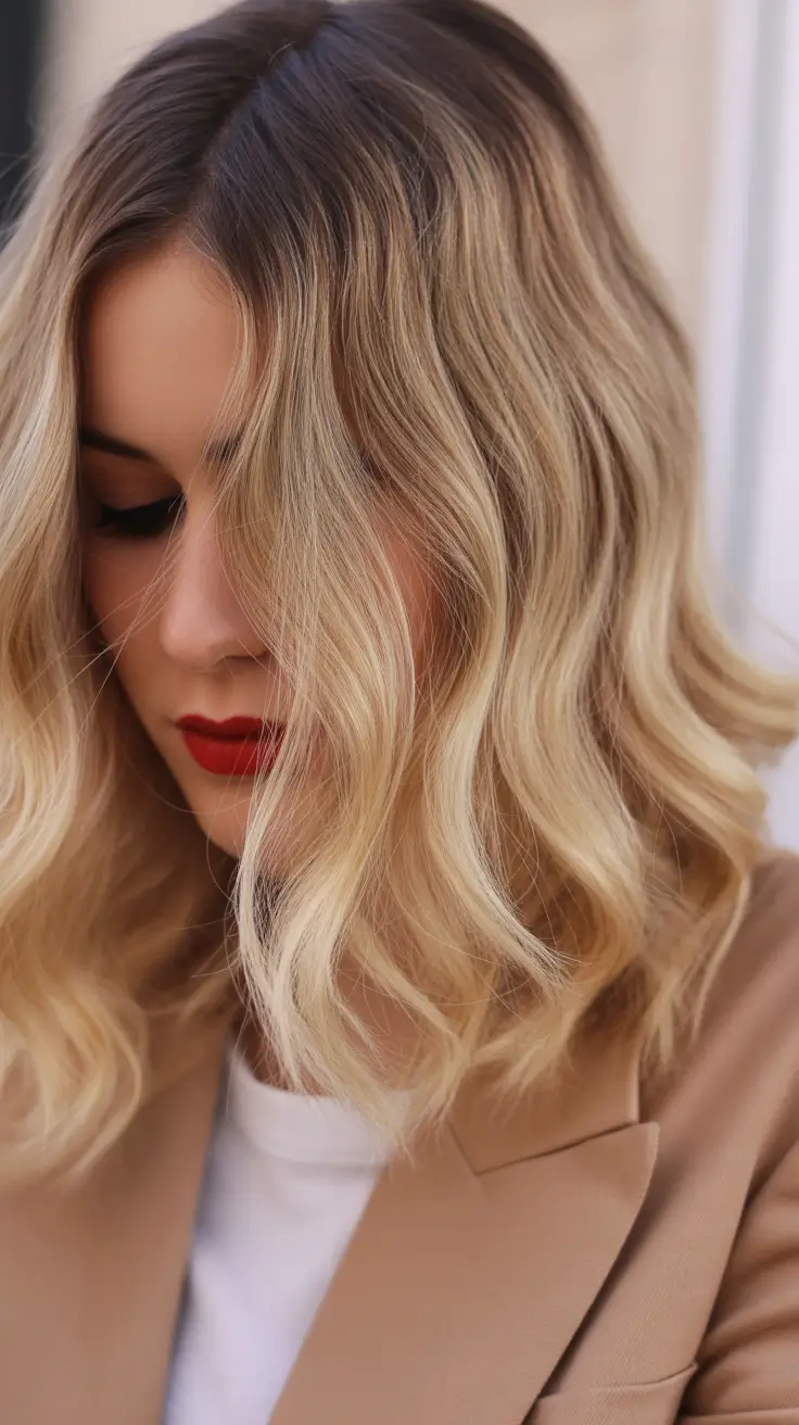 Cute Winter Haircuts 2025-2026 Inspiration Golden Balayage Soft Waves