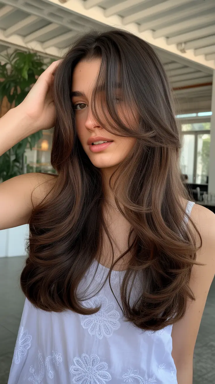 Cute Winter Haircuts 2025-2026 Inspiration Layered Espresso Shine