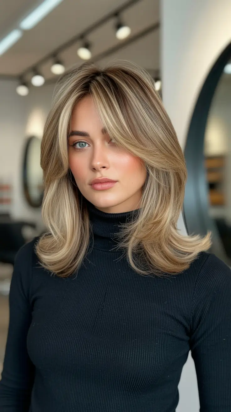 Cute Winter Haircuts 2025-2026 Inspiration Feathered Blonde Layers