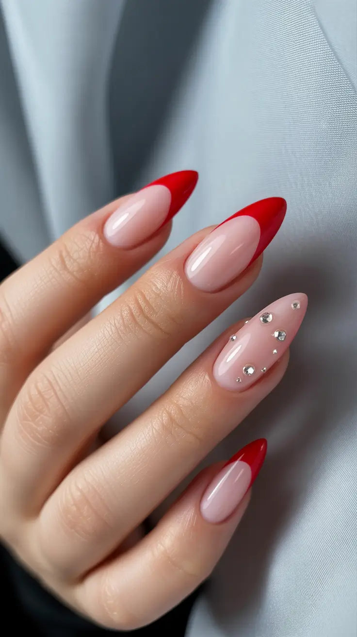 Fall Nail design for December 2025 Crimson Kiss