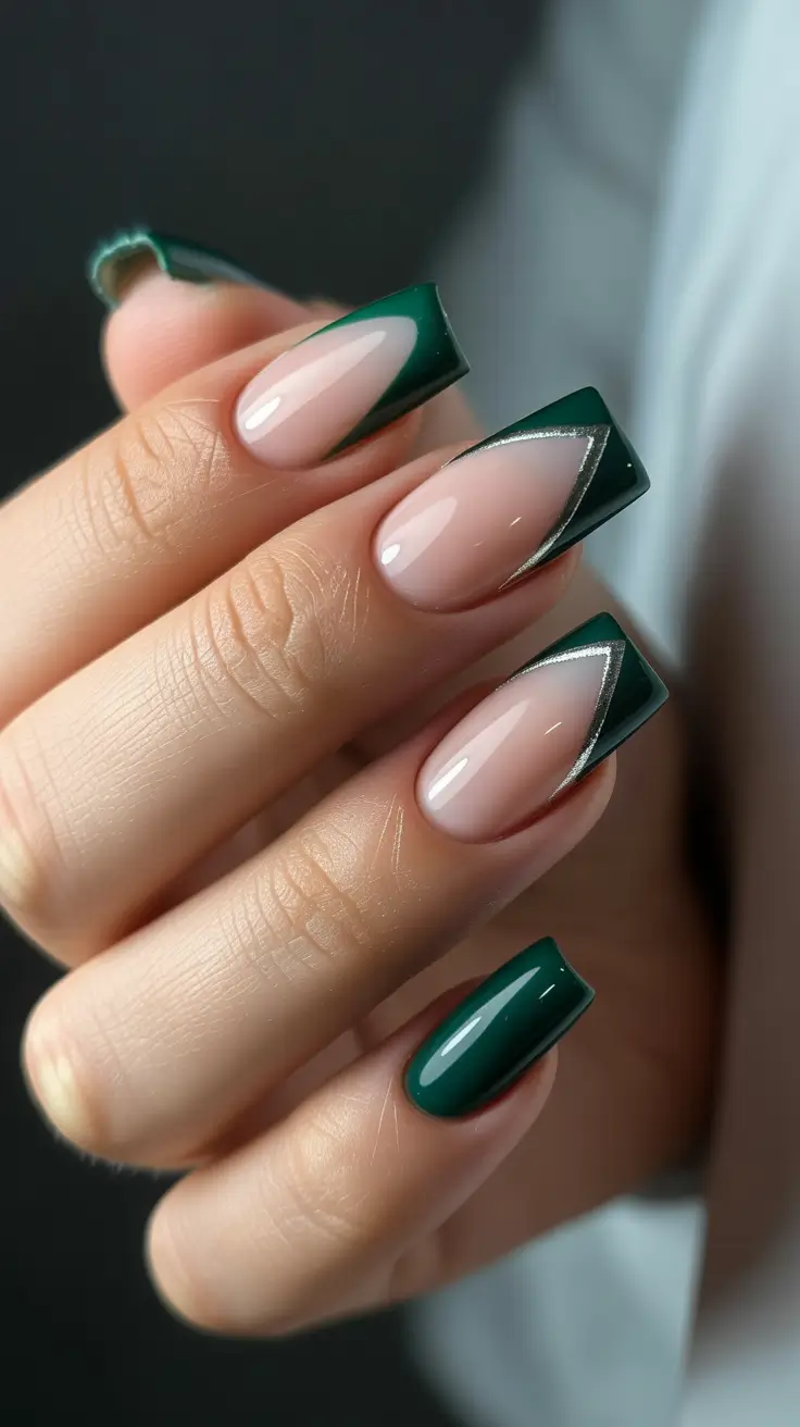 Fall Nail design for December 2025 Emerald Edge
