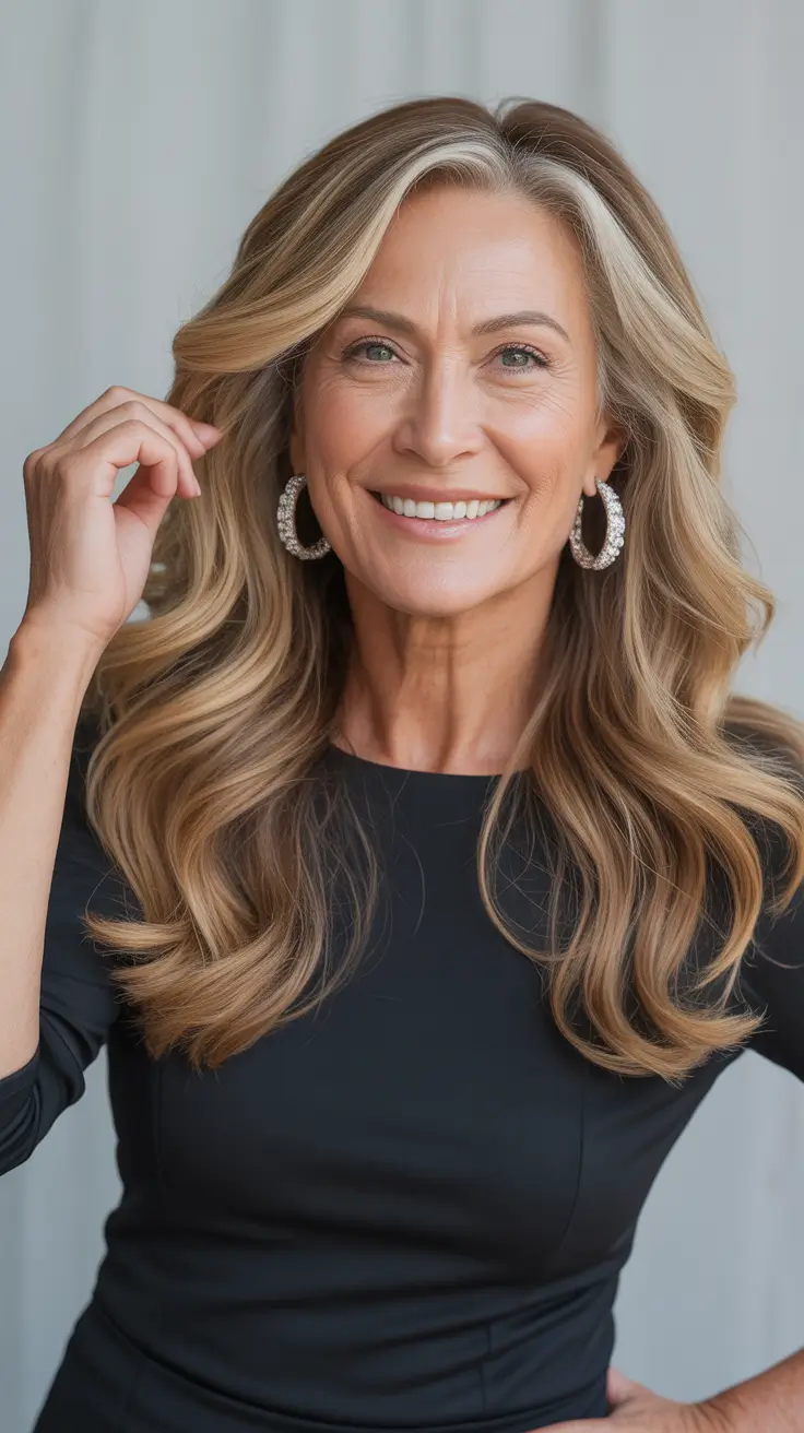 Hair Color & Winter Hairstyles for Women Over 60: 2025-2026 Golden Waves for Longer Hair