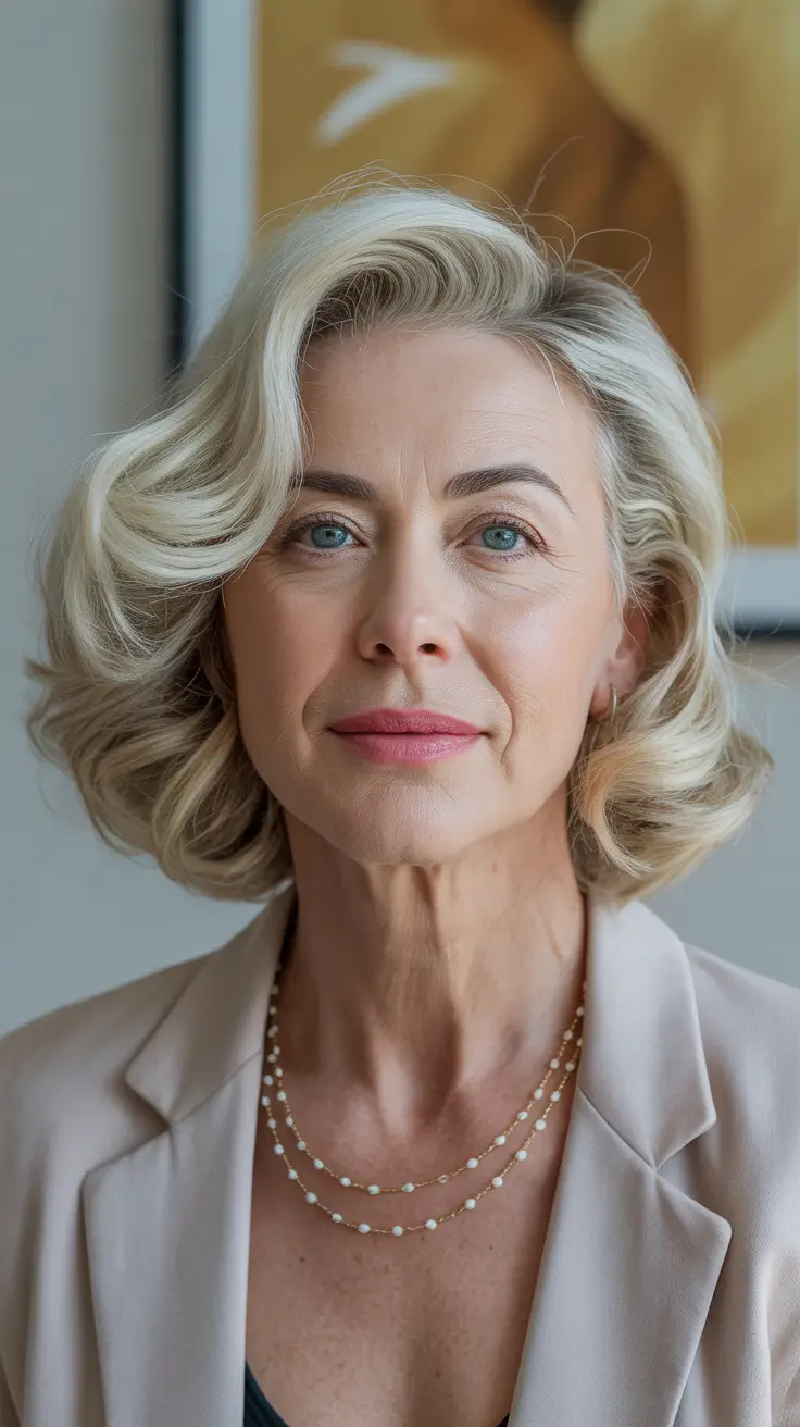 Hair Color & Winter Hairstyles for Women Over 60: 2025-2026 Retro-Inspired Mid Length Curls
