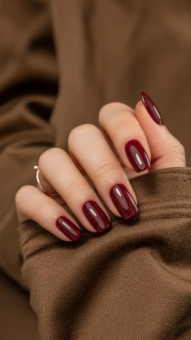 Modern Christmas Nails 2025 Cabernet Velvet