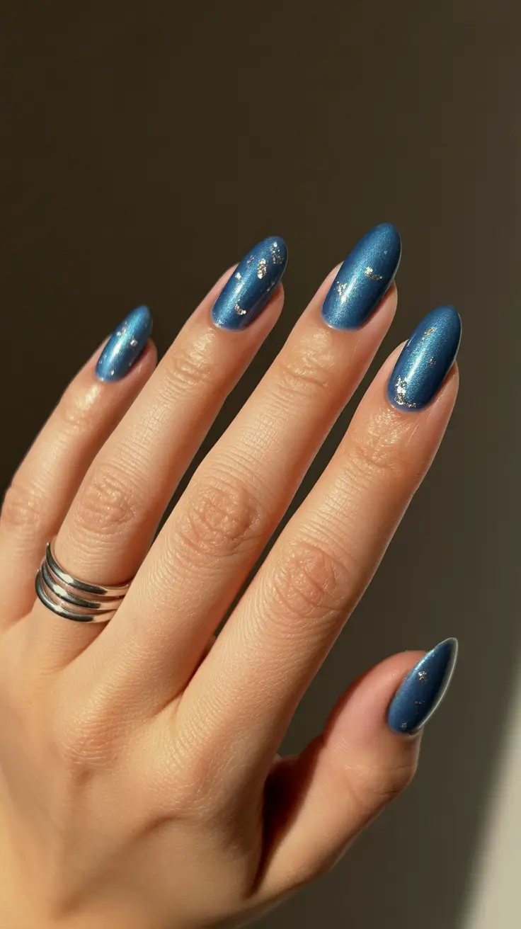 Modern Christmas Nails 2025 Starry Night Spark