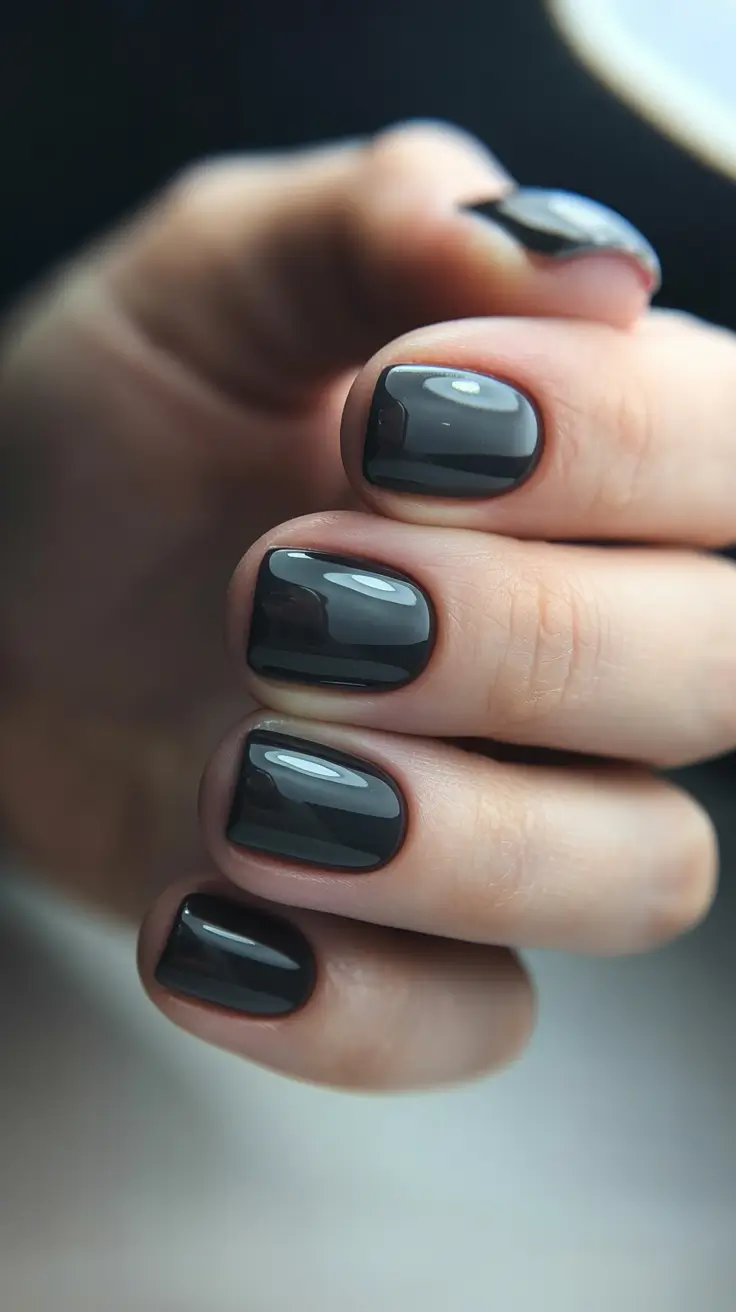 Nail Colors for Winter 2025-2026 Midnight Mirror