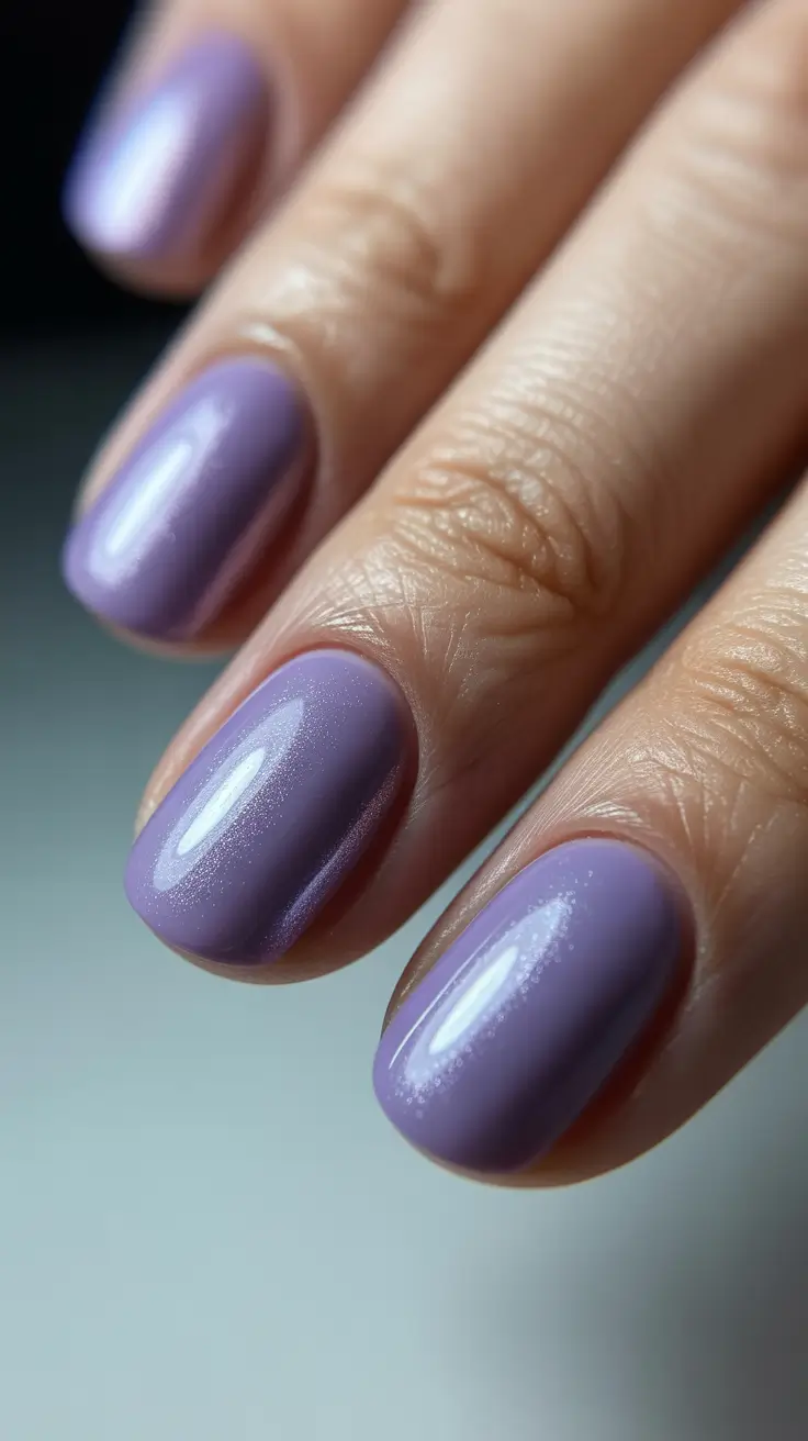 Nail Colors for Winter 2025-2026 Frosted Lilac