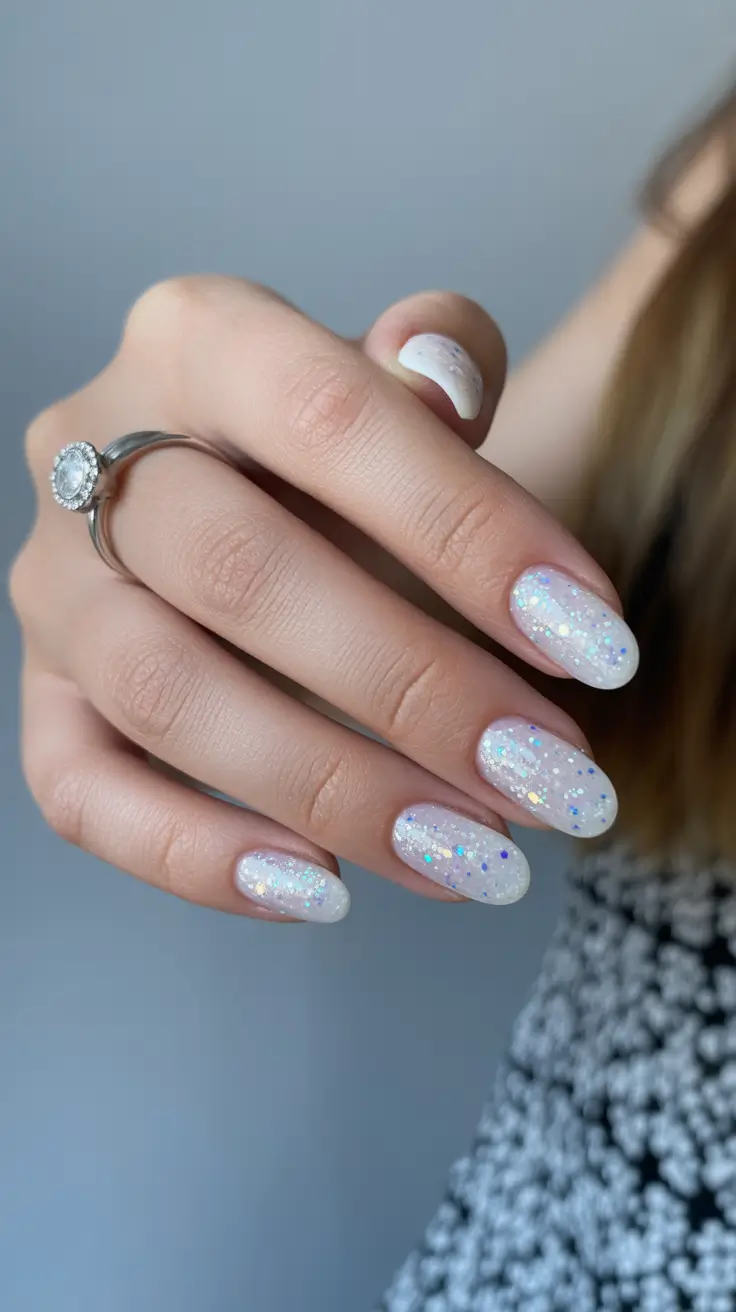 Nail Colors for Winter 2025-2026 Snowfall Sparkle