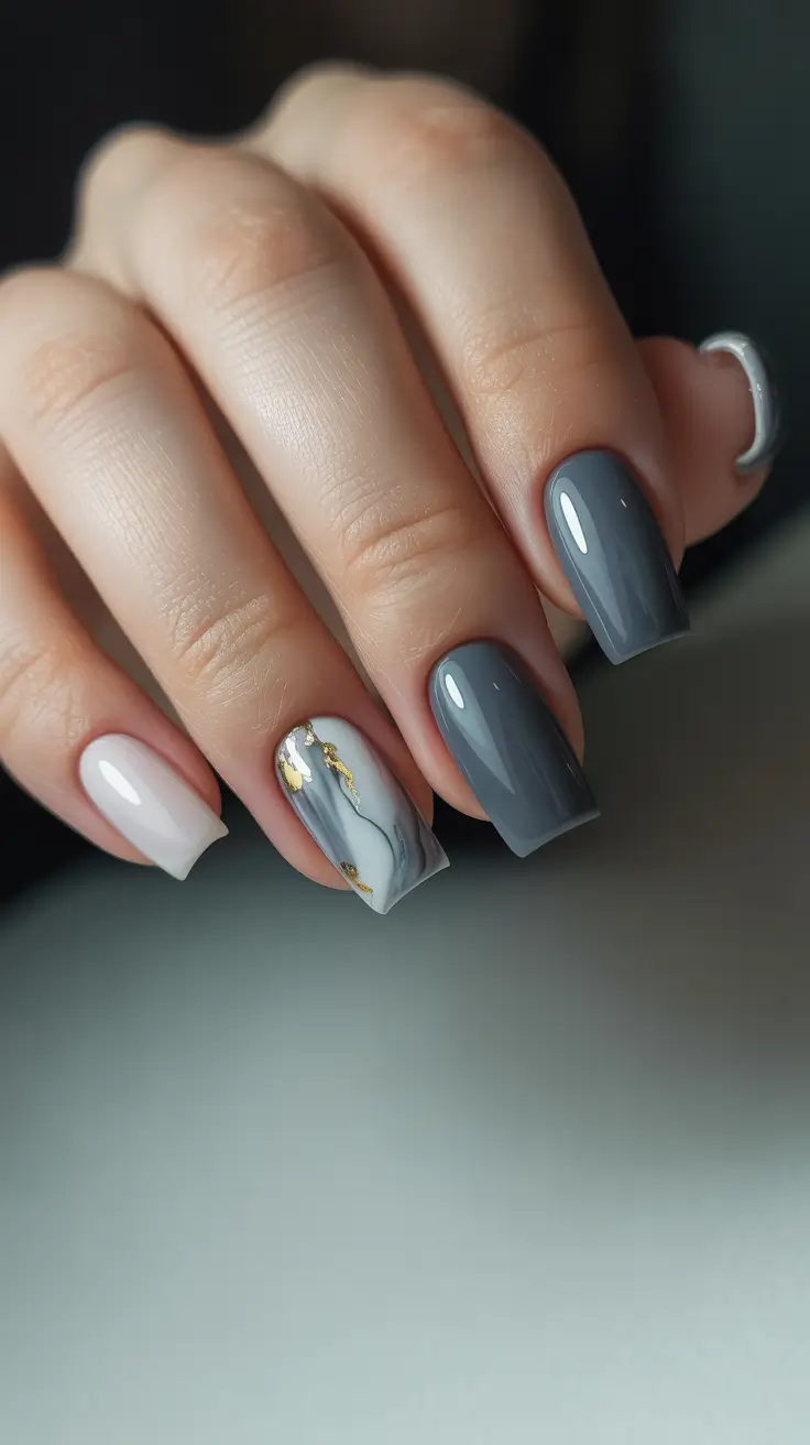 Nail Colors for Winter 2025-2026 Marble Elegance