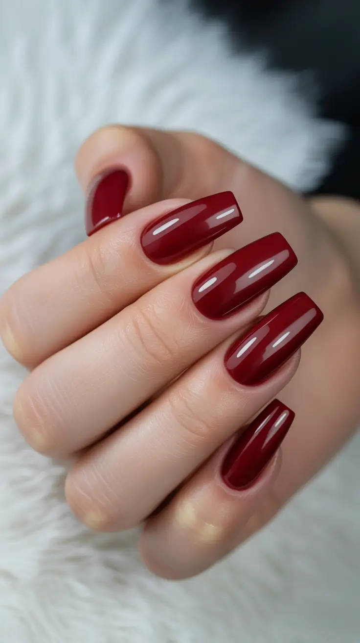 Nail Colors for Winter 2025-2026 Burgundy Aura