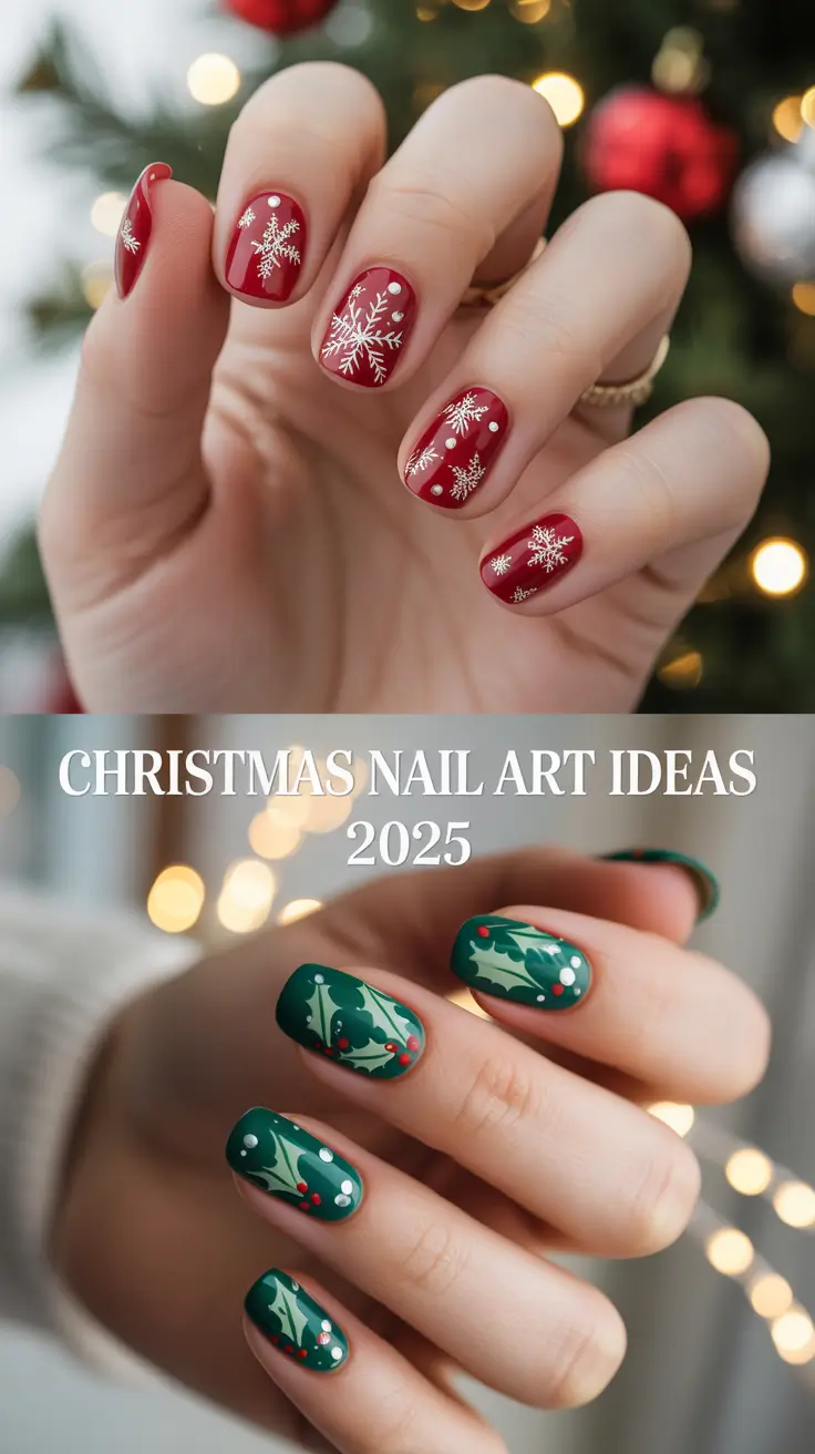Christmas Nail Art Ideas 2025: Festive Designs, Easy DIY Looks & Red-Green Inspiration