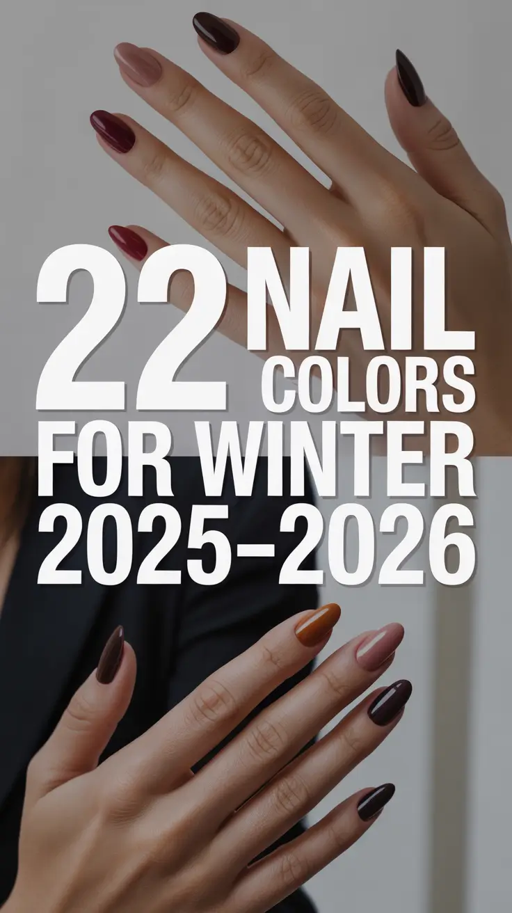 Nail Colors for Winter 2025–2026: Trendy Gel, Acrylic & Simple Designs to Try This Season
