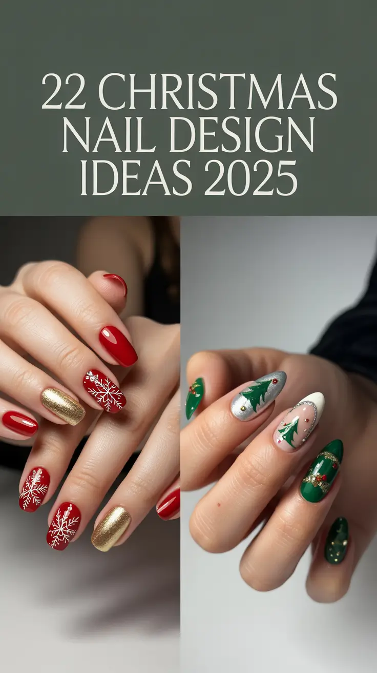 Christmas Nail Design Ideas 2025: Simple, Cute & Festive Holiday Manicures to Try This Season