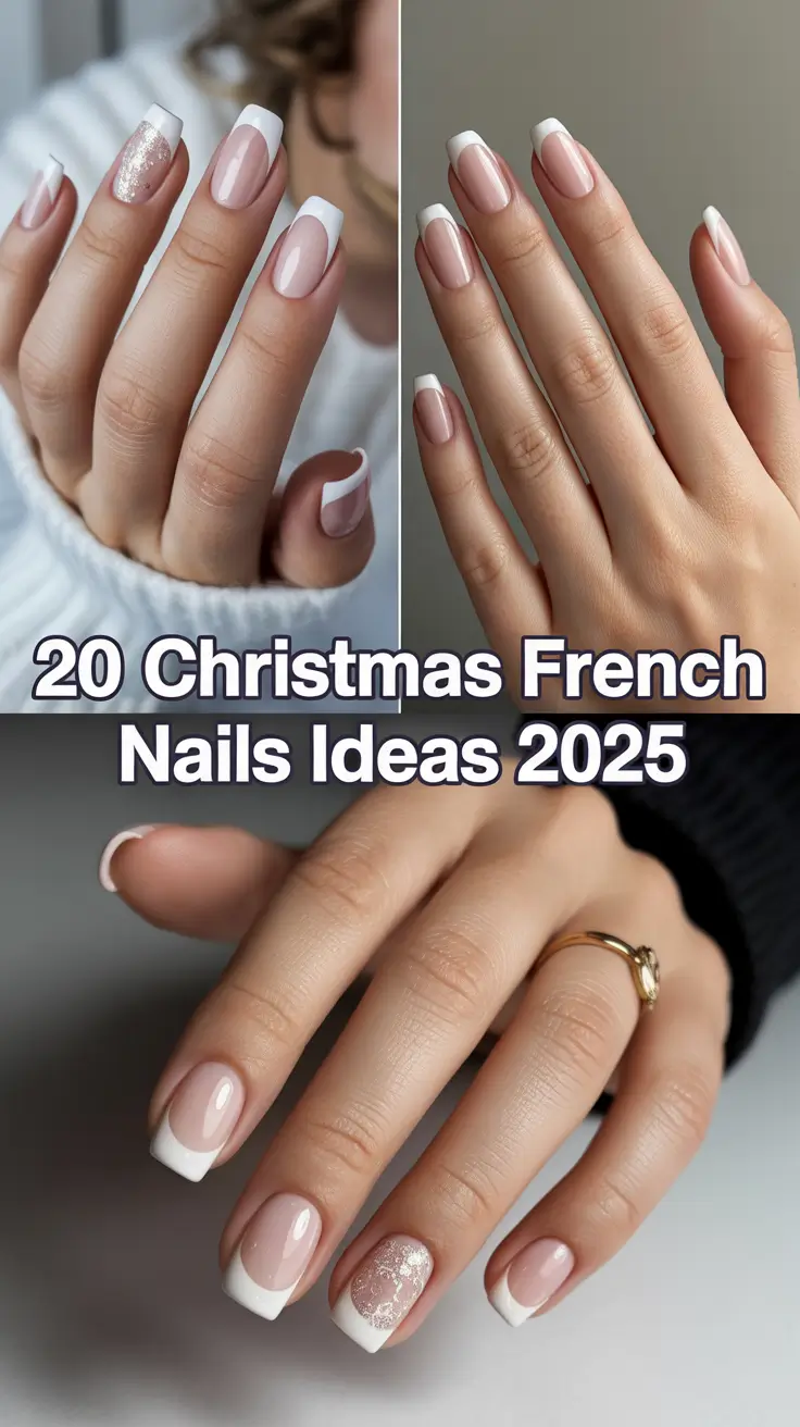 Christmas French Nails Ideas 2025: Classy, Red & White Designs to Inspire Your Holiday Manicure