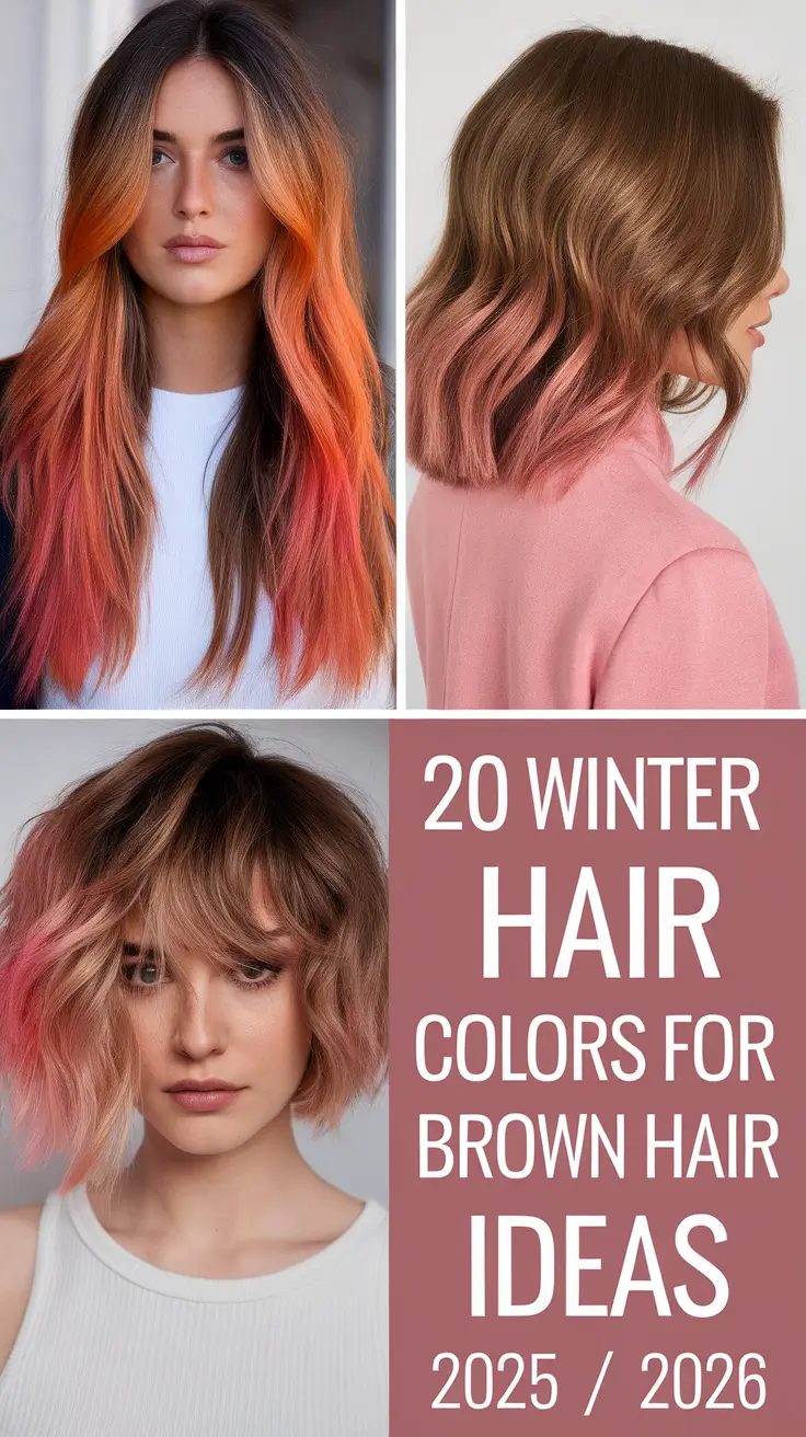 Winter Hair Colors for Brown Hair Ideas 2025 / 2026: Rich Brunette & Dark Chocolate Balayage Inspiration