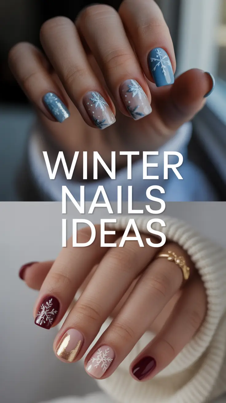 Winter Nails Ideas 2025–2026: Chic Designs, Trendy Colors & Sparkly Art Inspo