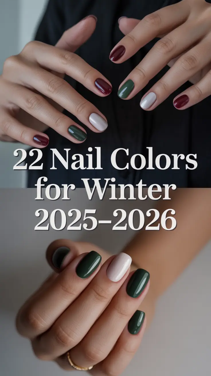Nail Colors for Winter 2025–2026: Trendy Gel, Acrylic & Simple Designs to Try This Season