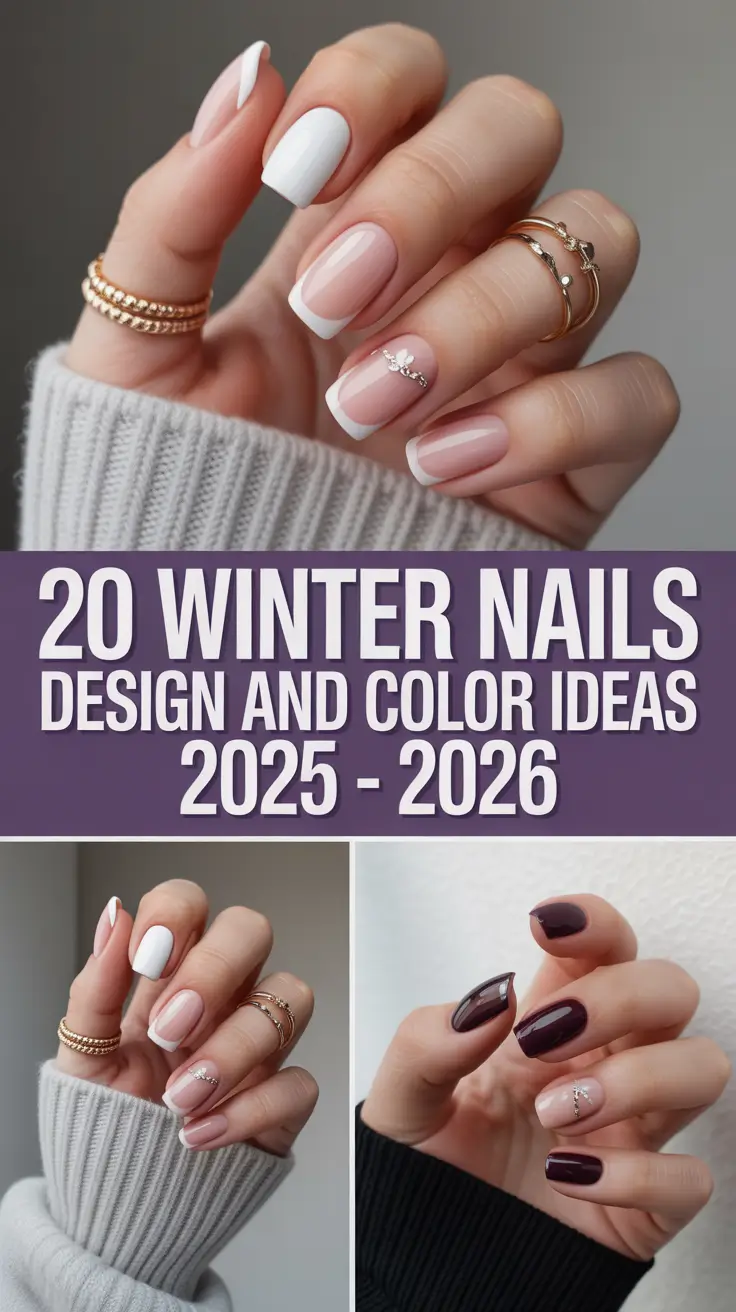 Winter Nails Design and Color Ideas 2025 – 2026: Chic Trends from Dark Elegance to Christmas Gel Glam