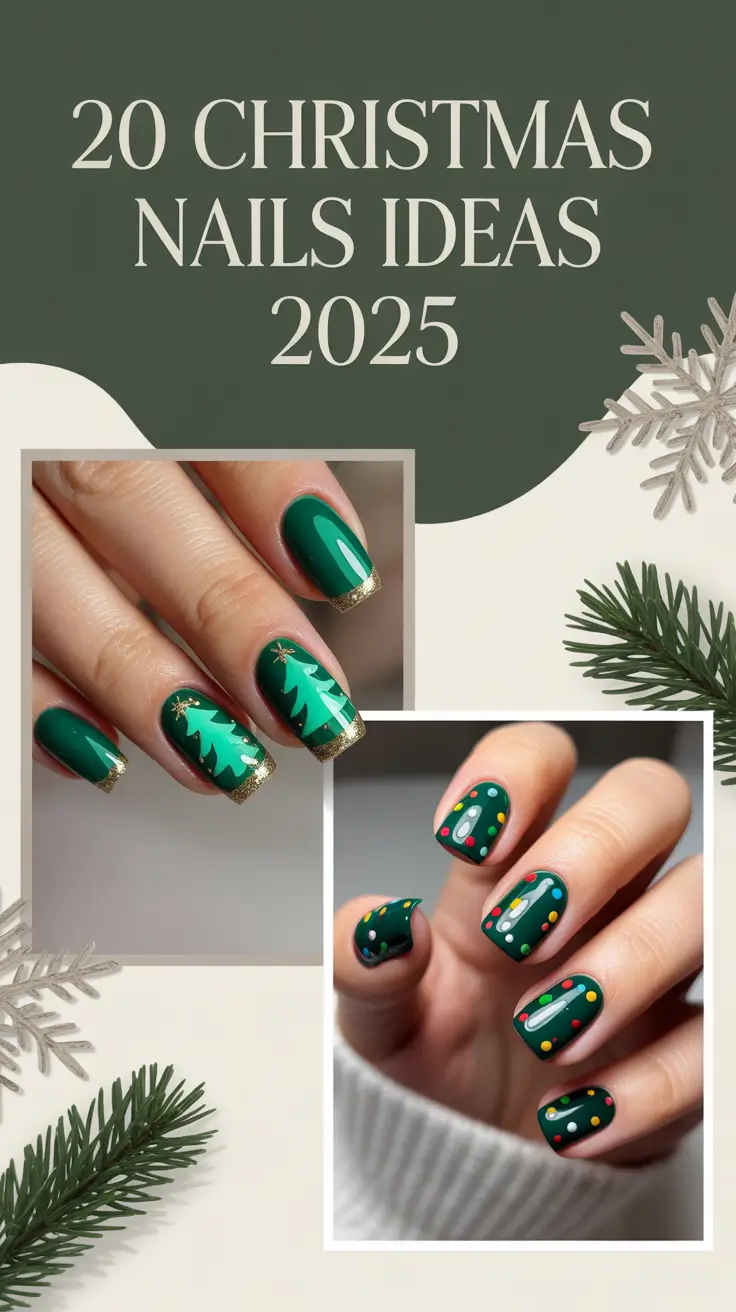 Christmas Tree Nails Ideas 2025: Festive Red, Green & Gold Nail Designs to Try This Holiday Season