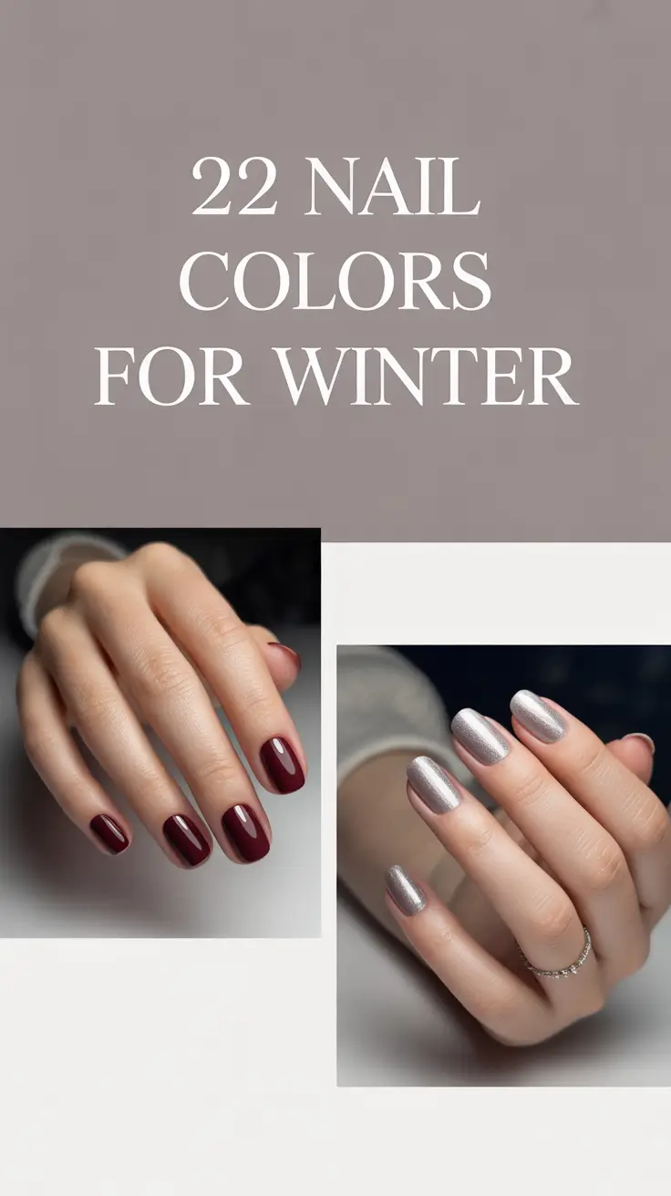 Nail Colors for Winter 2025–2026: Trendy Gel, Acrylic & Simple Designs to Try This Season
