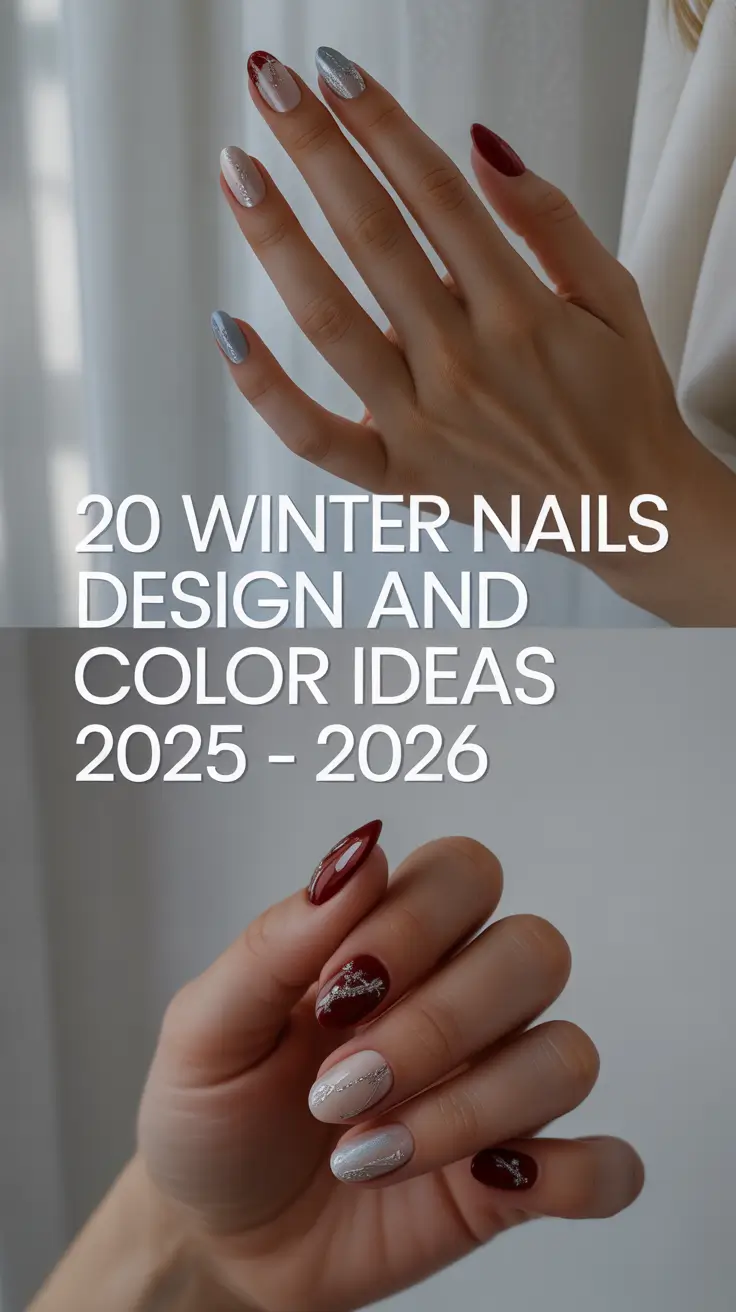Winter Nails Design and Color Ideas 2025 – 2026: Chic Trends from Dark Elegance to Christmas Gel Glam