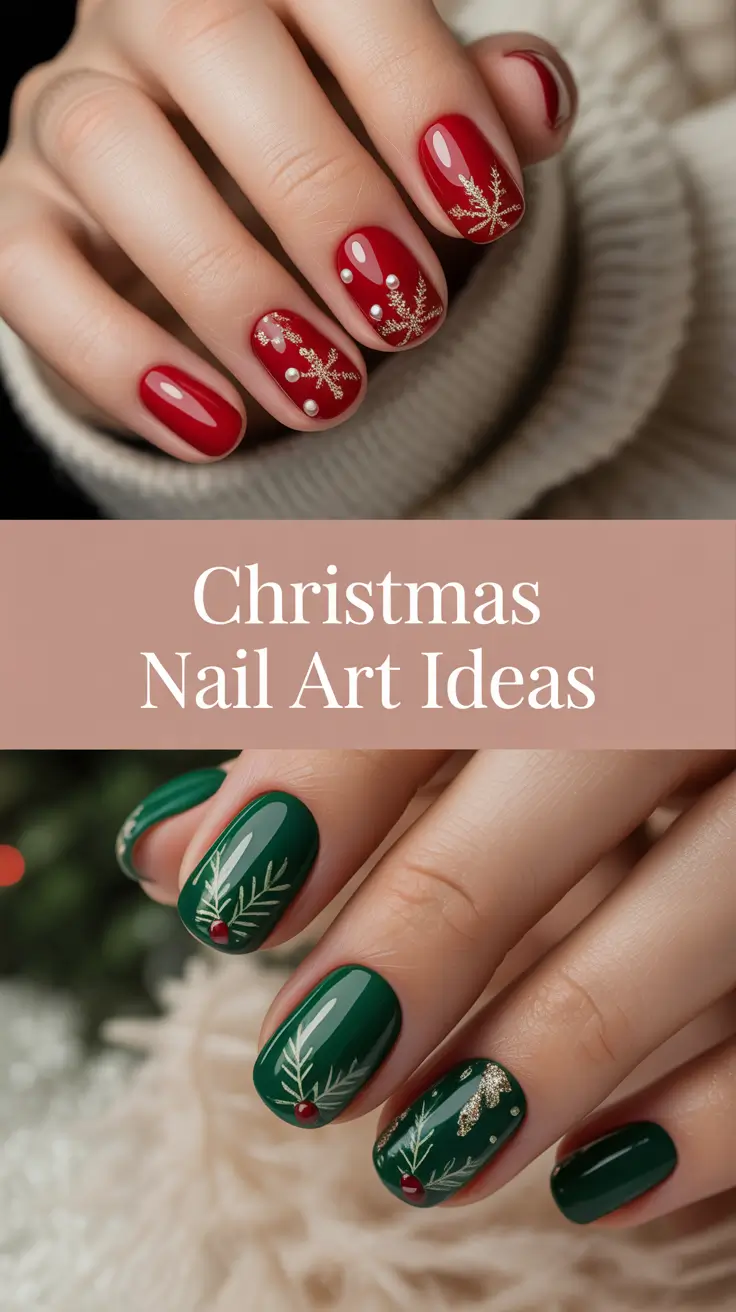 Christmas Nail Art Ideas 2025: Festive Designs, Easy DIY Looks & Red-Green Inspiration