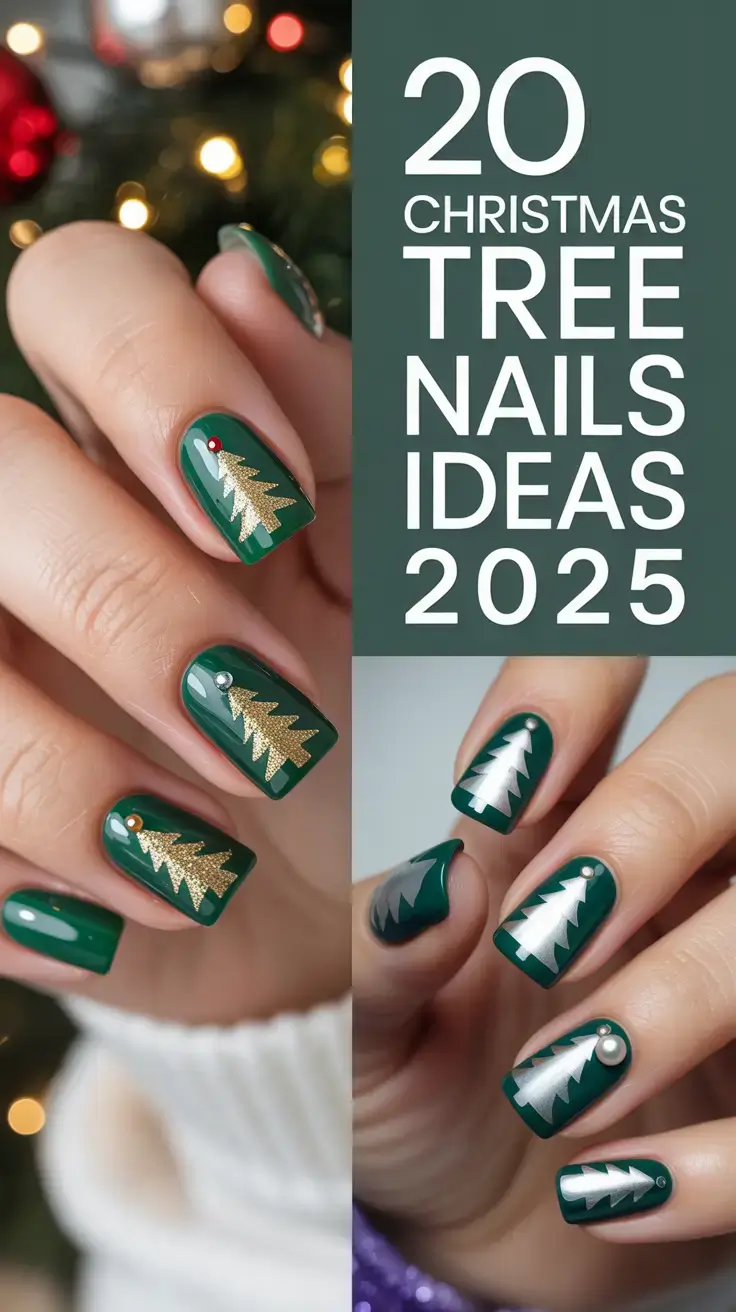 Christmas Tree Nails Ideas 2025: Festive Red, Green & Gold Nail Designs to Try This Holiday Season
