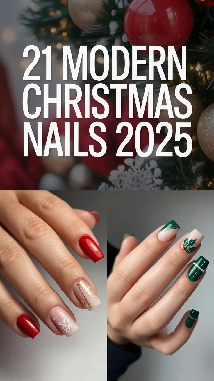 Modern Christmas Nails 2025: 21 Chic and Festive Designs to Try This Winter