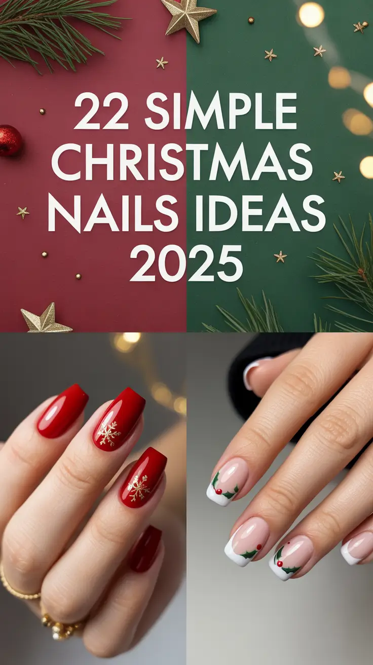 Simple Christmas Nails Ideas 2025: 20+ Cute and Easy Designs for the Winter Season