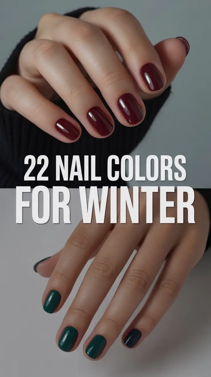 Nail Colors for Winter 2025–2026: Trendy Gel, Acrylic & Simple Designs to Try This Season