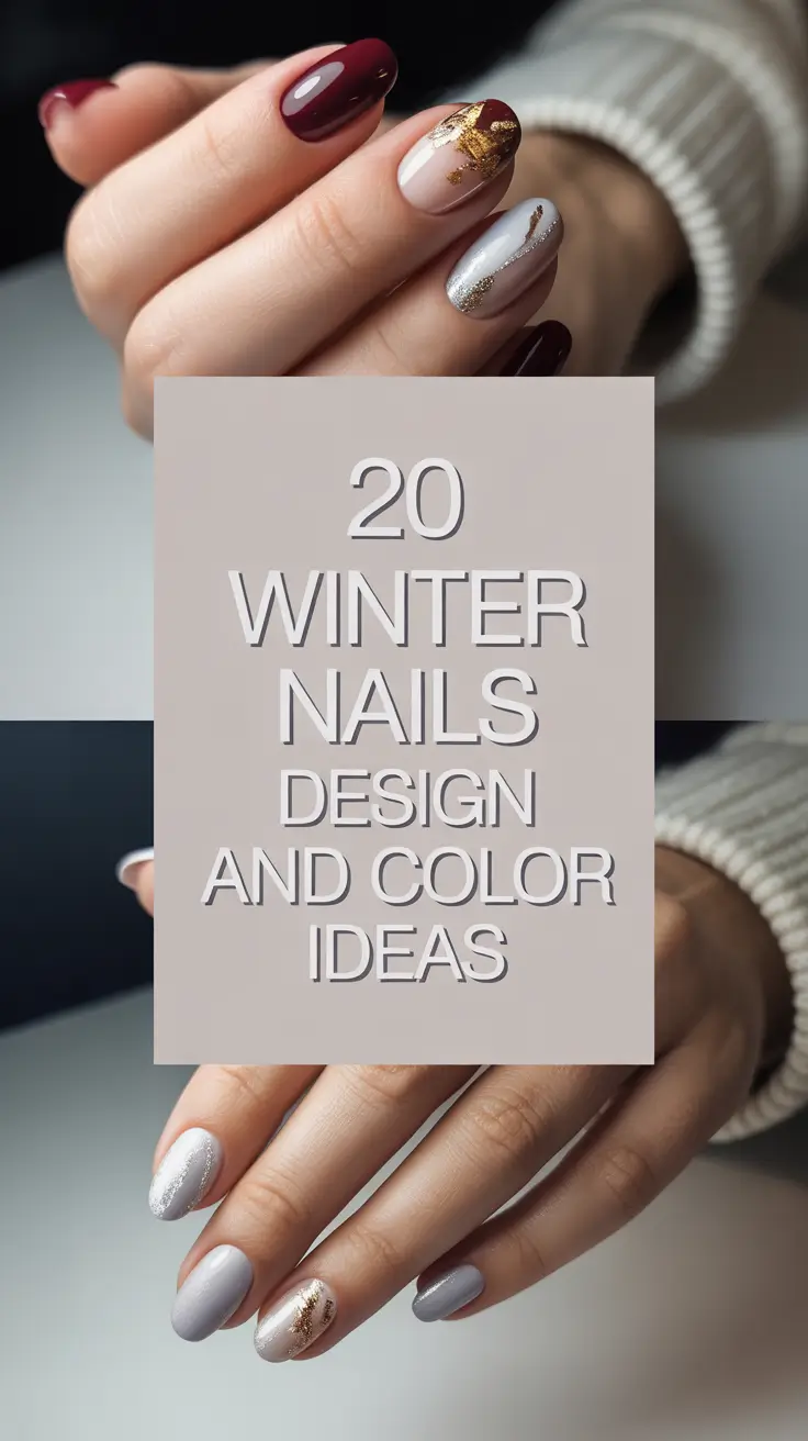 Winter Nails Design and Color Ideas 2025 – 2026: Chic Trends from Dark Elegance to Christmas Gel Glam