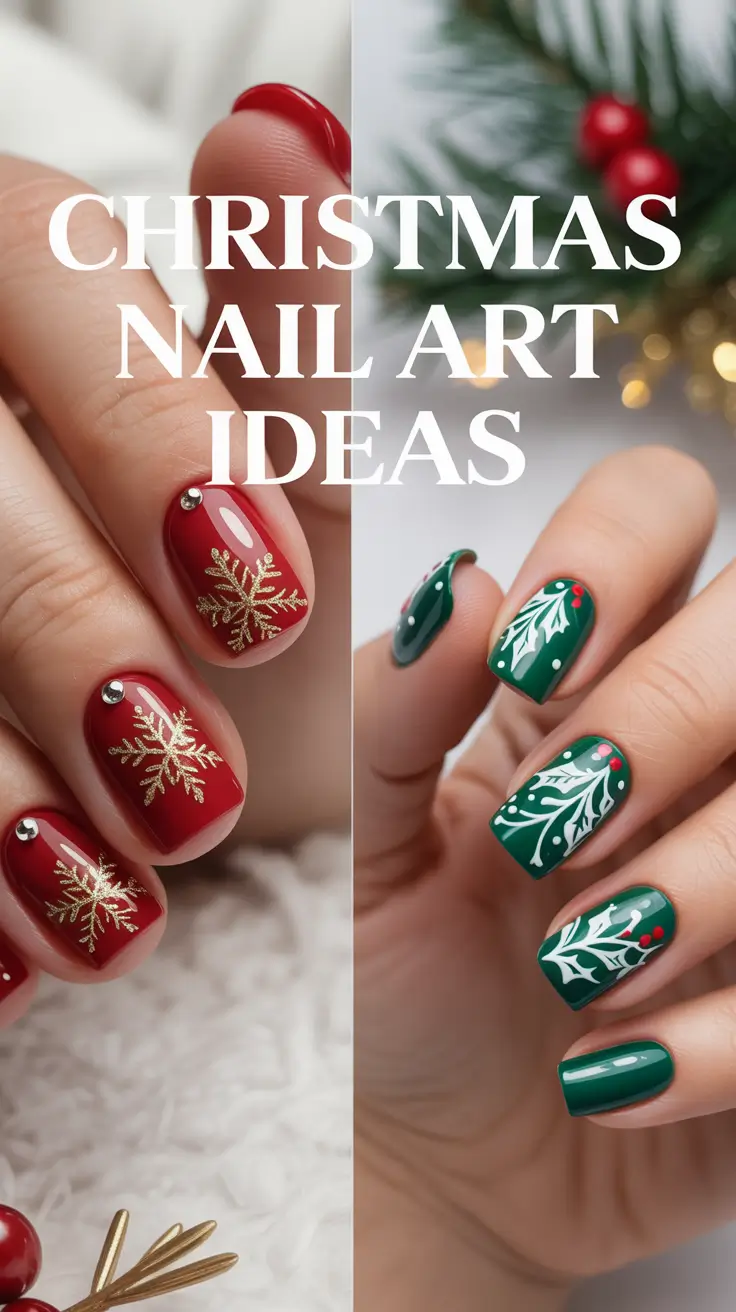 Christmas Nail Art Ideas 2025: Festive Designs, Easy DIY Looks & Red-Green Inspiration