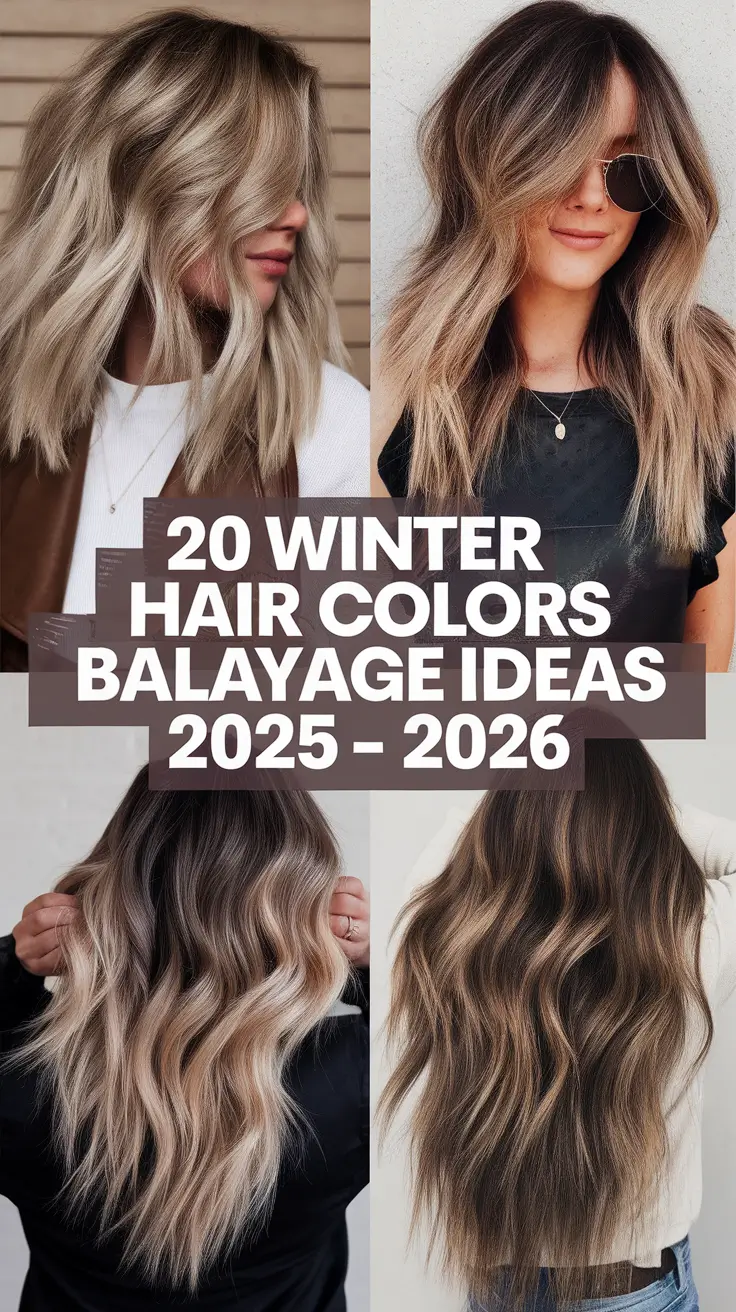 Winter Hair Colors Balayage Ideas 2025–2026: Bright, Brunette & Blond Shades You’ll Fall in Love With