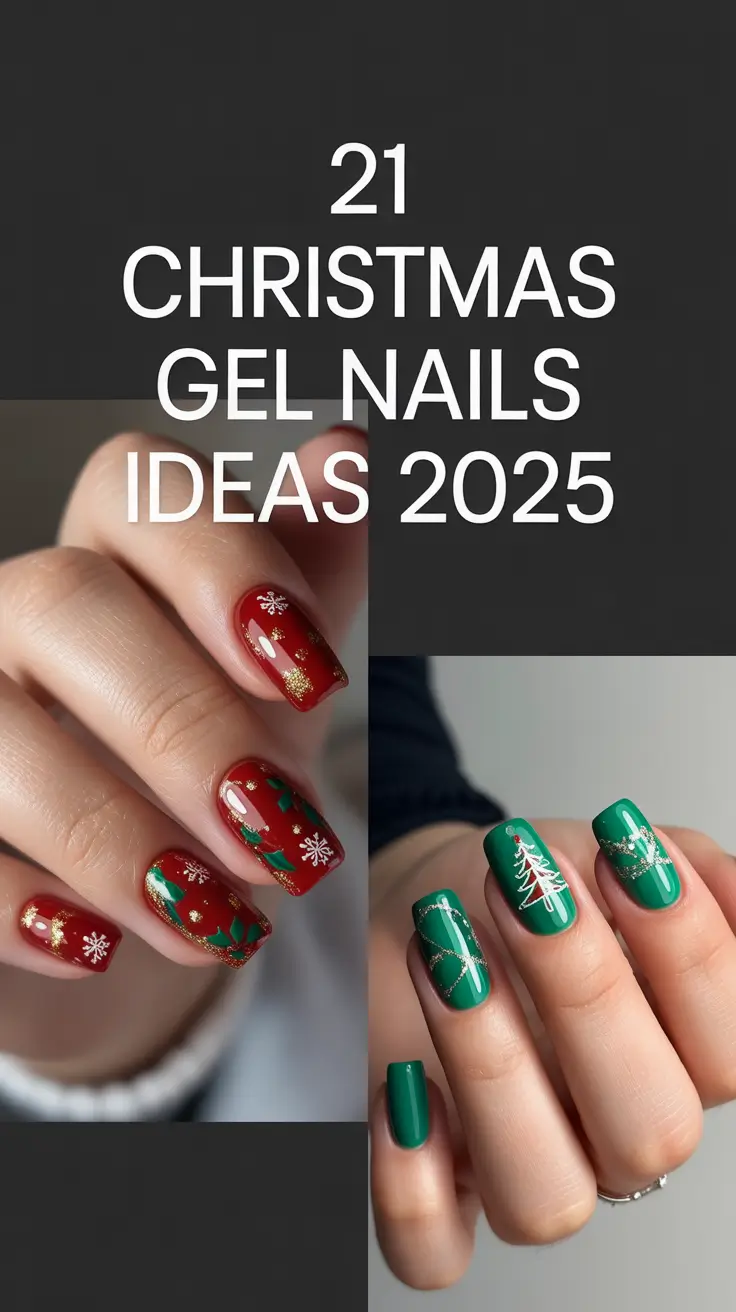 Christmas Gel Nails Ideas 2025: Classy, Cute & Easy Winter Designs to Try This Season