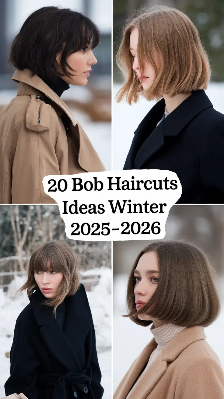 Bob Haircuts Ideas Winter 2025–2026: Stylish Short Cuts, Warm Brown Shades & Aespa-Inspired Trends