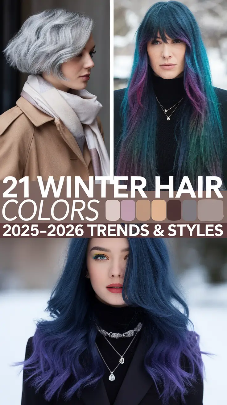 Winter Hair Colors 2025–2026 Trends & Styles: Cool, Soft & Bright Ideas for Blondes and Brunettes