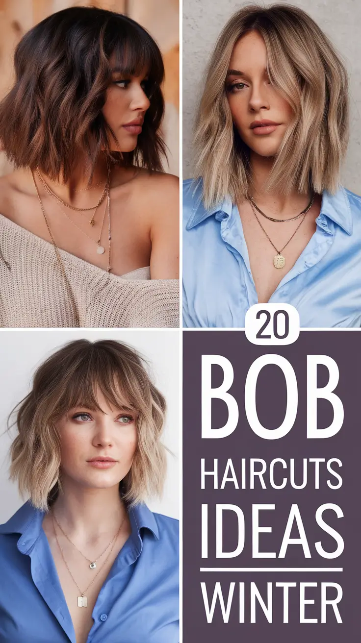 Bob Haircuts Ideas Winter 2025–2026: Stylish Short Cuts, Warm Brown Shades & Aespa-Inspired Trends