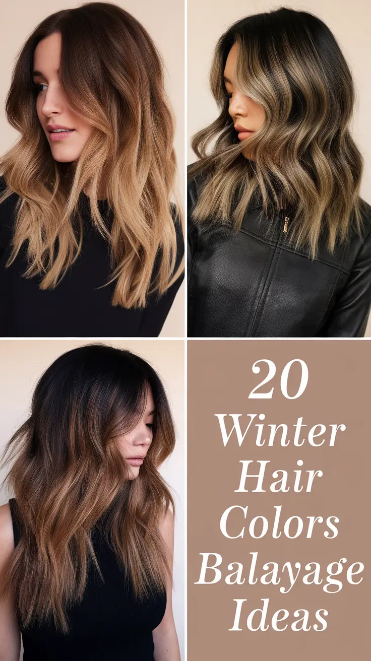 Winter Hair Colors Balayage Ideas 2025–2026: Bright, Brunette & Blond Shades You’ll Fall in Love With