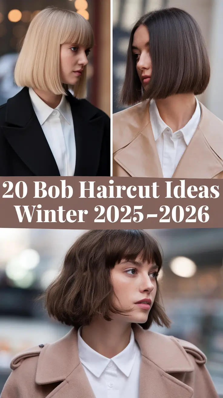 Bob Haircuts Ideas Winter 2025–2026: Stylish Short Cuts, Warm Brown Shades & Aespa-Inspired Trends